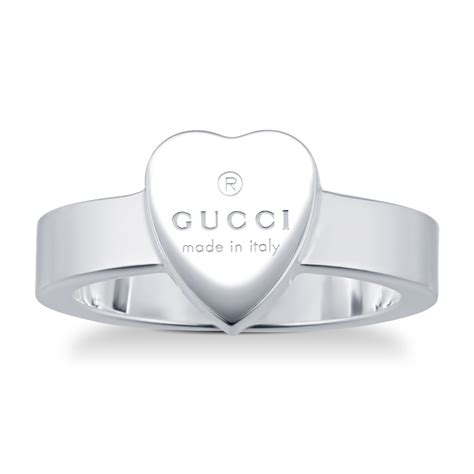 are gucci rings real silver|gucci trademark silver heart ring.